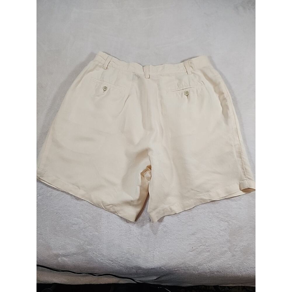 Lords & Taylor The Kensington Collection Men's Linen Blend Shorts 36 Yellow - Picture 8 of 8